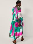 Monsoon Miley Cotton Floral V Neck Midi Dress