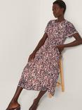 Monsoon Sisi Abstract Animal Print Dress, Pink/Multi