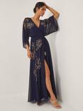 Monsoon Skyla Embellished V-Neck Maxi Wrap Dress