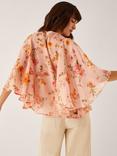 Monsoon Cassia Shirred Bodice Floral Blouse, Multi