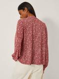 Monsoon Laurelie Floral Jersey Shirt, Mid Pink