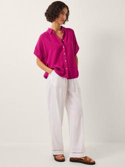 Monsoon Paige Slouchy Shirt, Pink, Pink