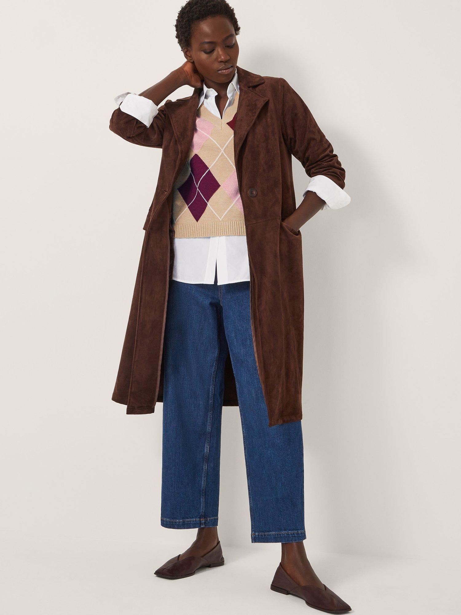 Product image 3 of 5, which shows Monsoon Anne Argyle Check Tank Top, Brown/Multi, XL