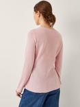 Monsoon Paula Bow Front Jumper, Blush
