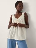 Monsoon Celia Lace Cami Top, Natural Cream