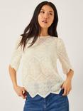 Monsoon Clara Embroidered Top, Ivory