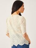 Monsoon Clara Embroidered Top, Ivory