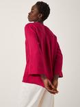 Monsoon Mischa Tie Neck Tunic Top, Mid Red