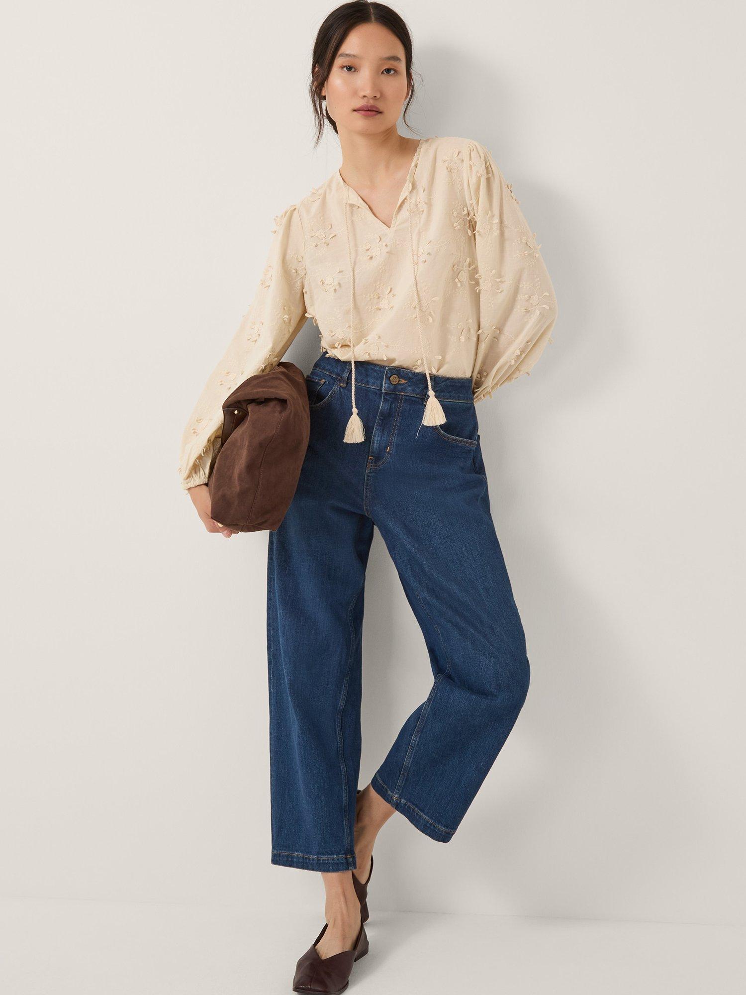 Product image 3 of 4, which shows Monsoon Pascale Embroidered Top, Ivory, L