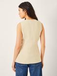 Monsoon Alba Tailored Waistcoat, Yellow