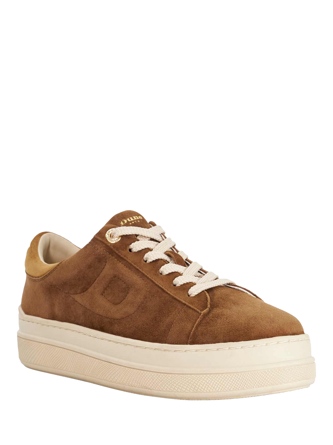 Product image 4 of 6, which shows Dune London Eden Suede Chunky Trainers, Dark Tan, EU36