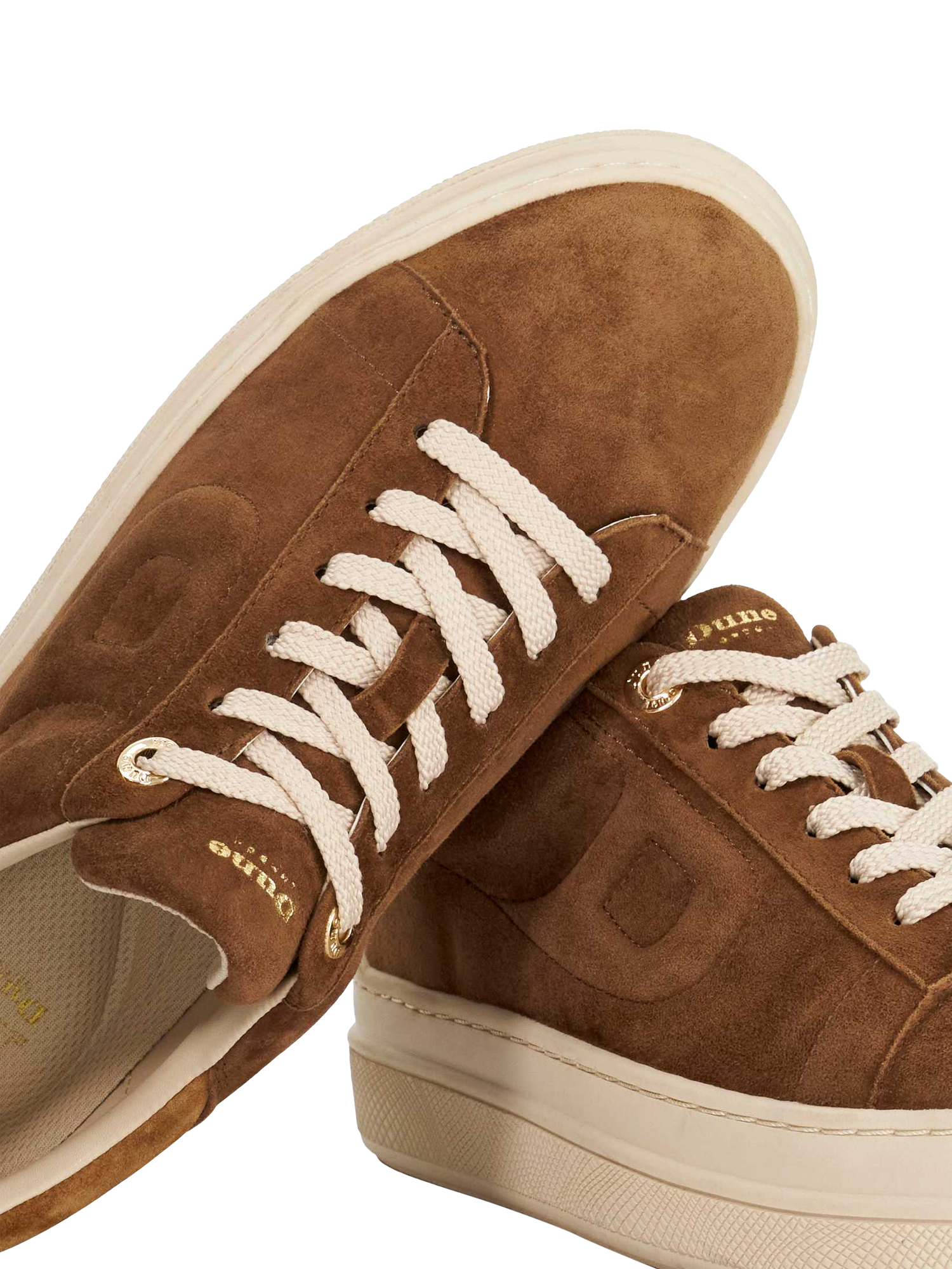 Product image 6 of 6, which shows Dune London Eden Suede Chunky Trainers, Dark Tan, EU36
