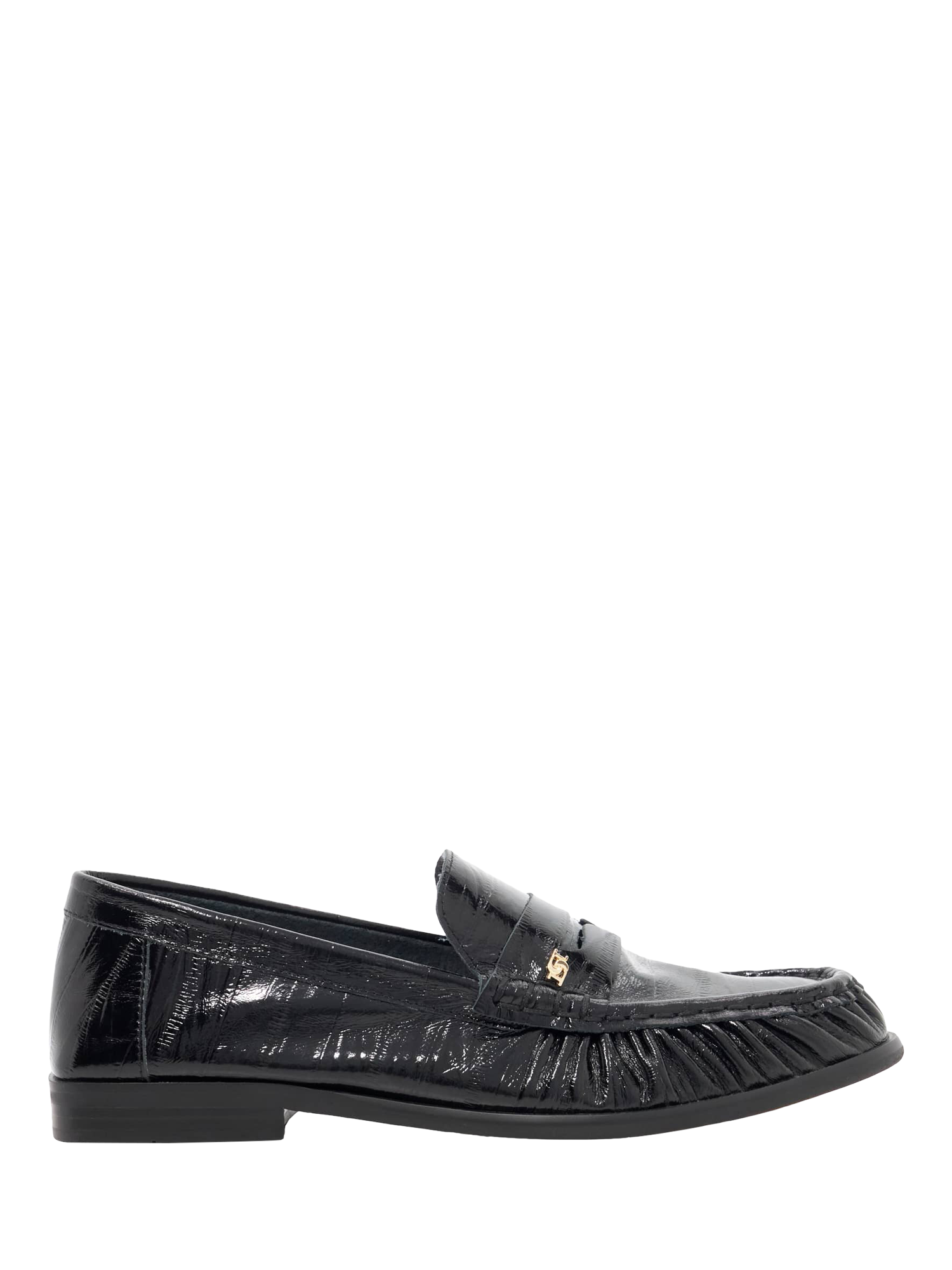 Product image 1 of 6, which shows Dune London Grisella Leather Loafers, Black, EU36