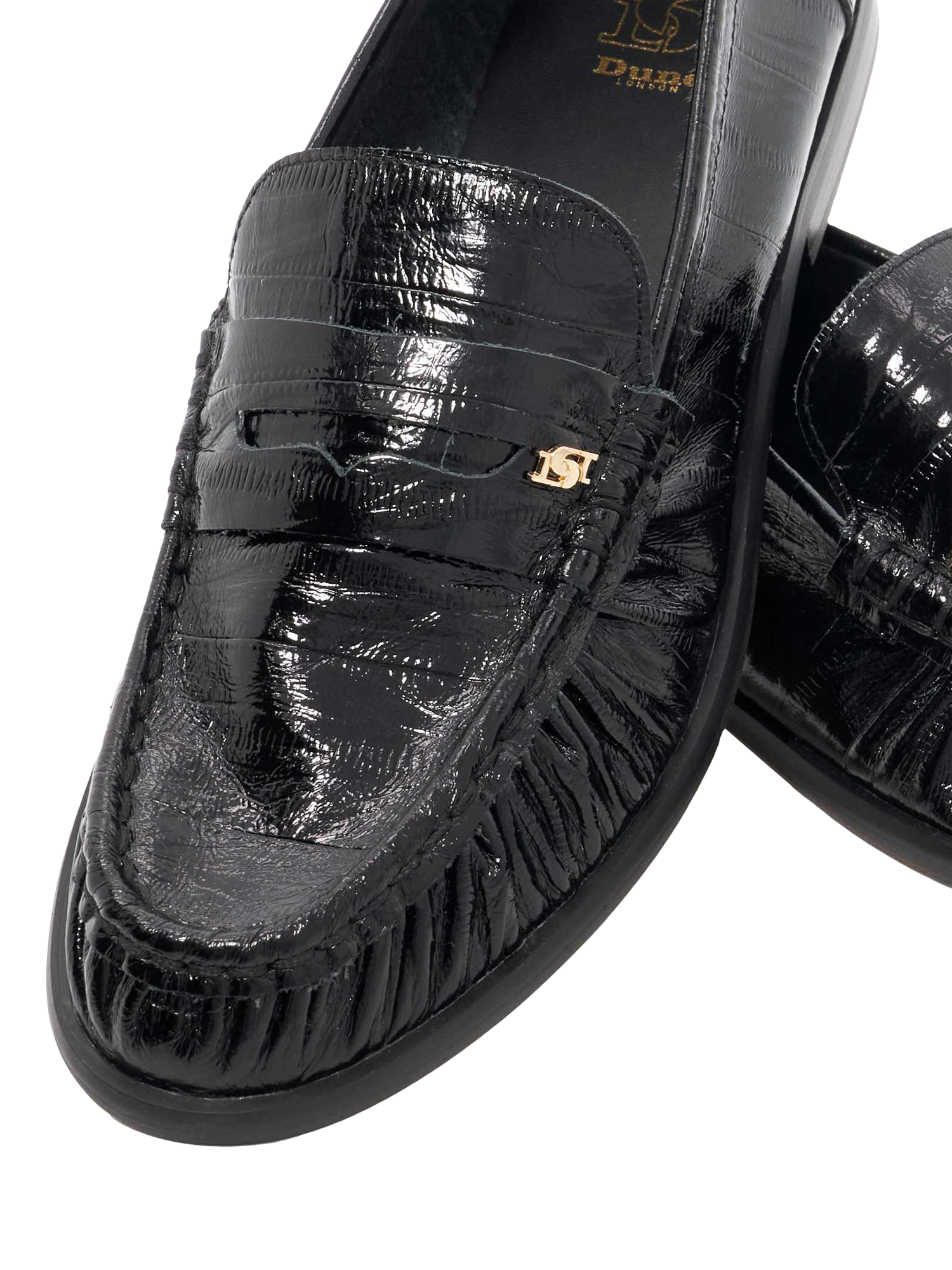 Product image 6 of 6, which shows Dune London Grisella Leather Loafers, Black, EU36