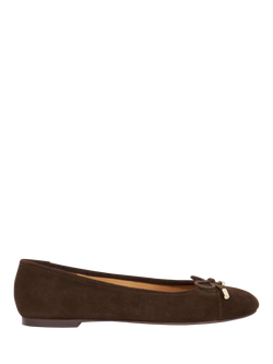 Dune London Highest Suede Ballerina Pumps, Brown
