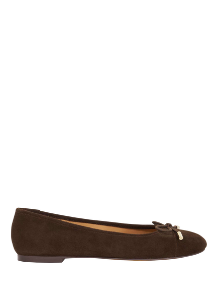 Dune London Highest Suede Ballerina Pumps, Brown