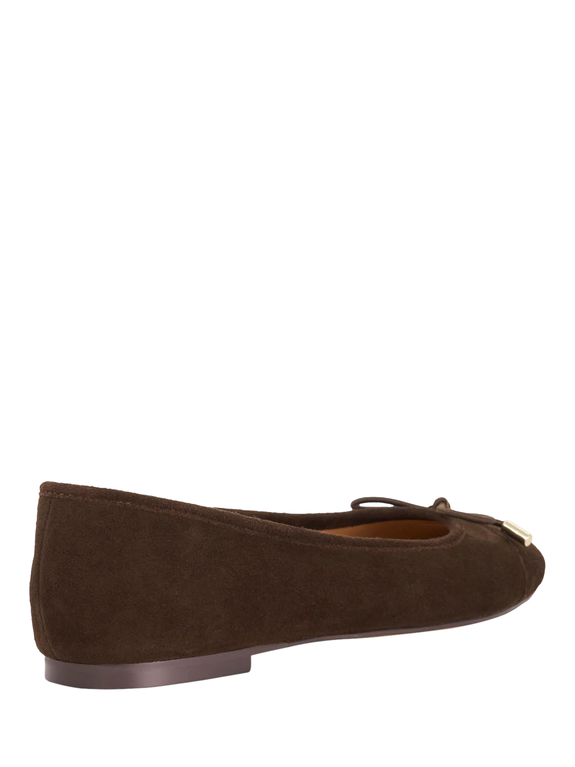 Product image 5 of 6, which shows Dune London Highest Suede Ballerina Pumps, Brown, EU36