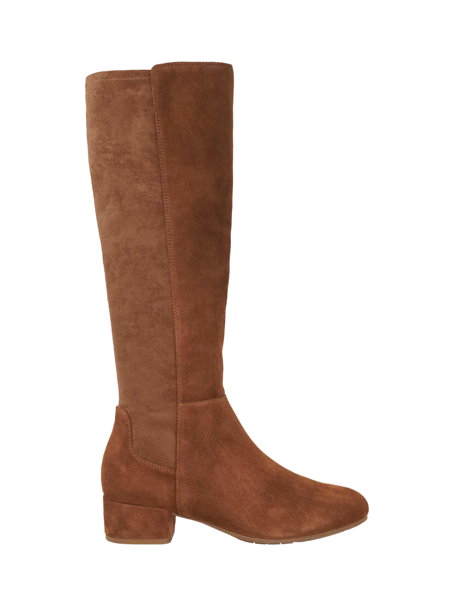 Product image 1 of 5, which shows Dune London Tayla Suede Knee High Boots, Tan, EU36