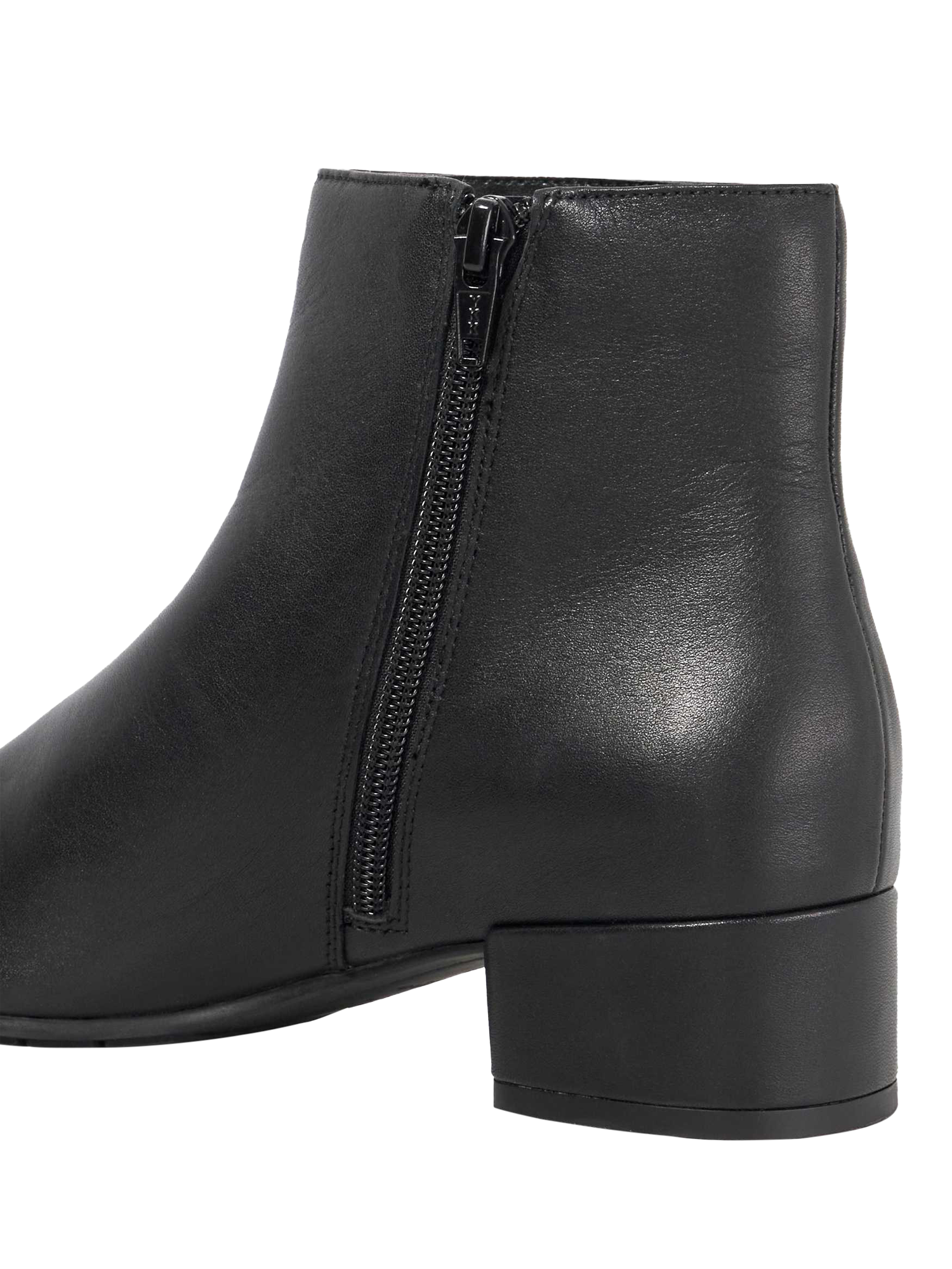 Product image 6 of 6, which shows Dune London Pippie Leather Ankle Boots, Black, EU36