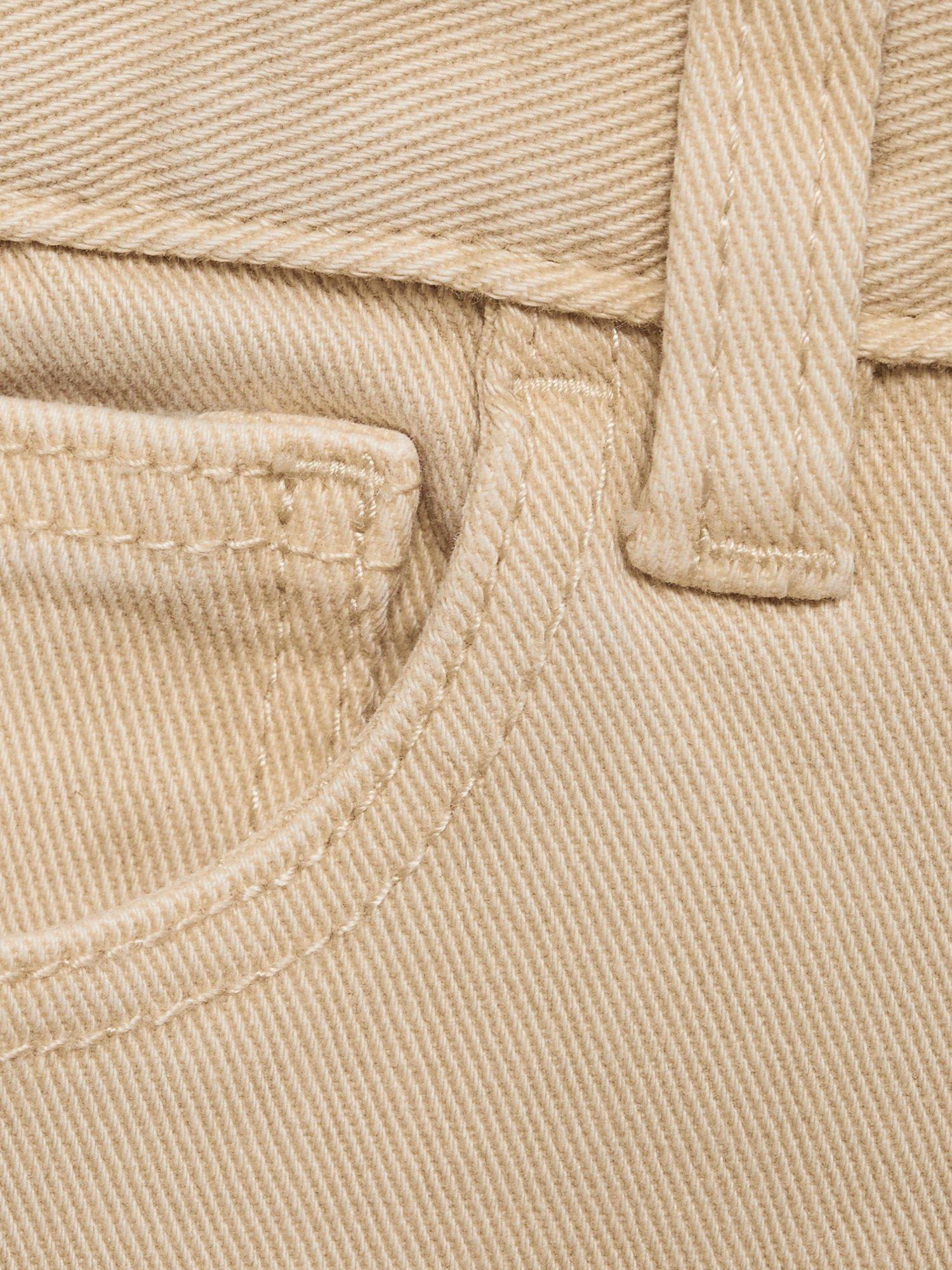 Product image 3 of 4, which shows Mango Kids' Peru Cotton Straight Jeans, Light Beige, 6 years