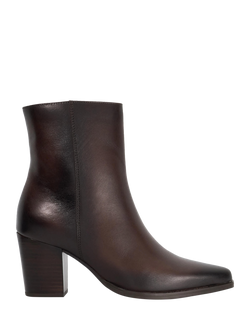 Dune London Paxten Leather Ankle Boots, Brown, Brown