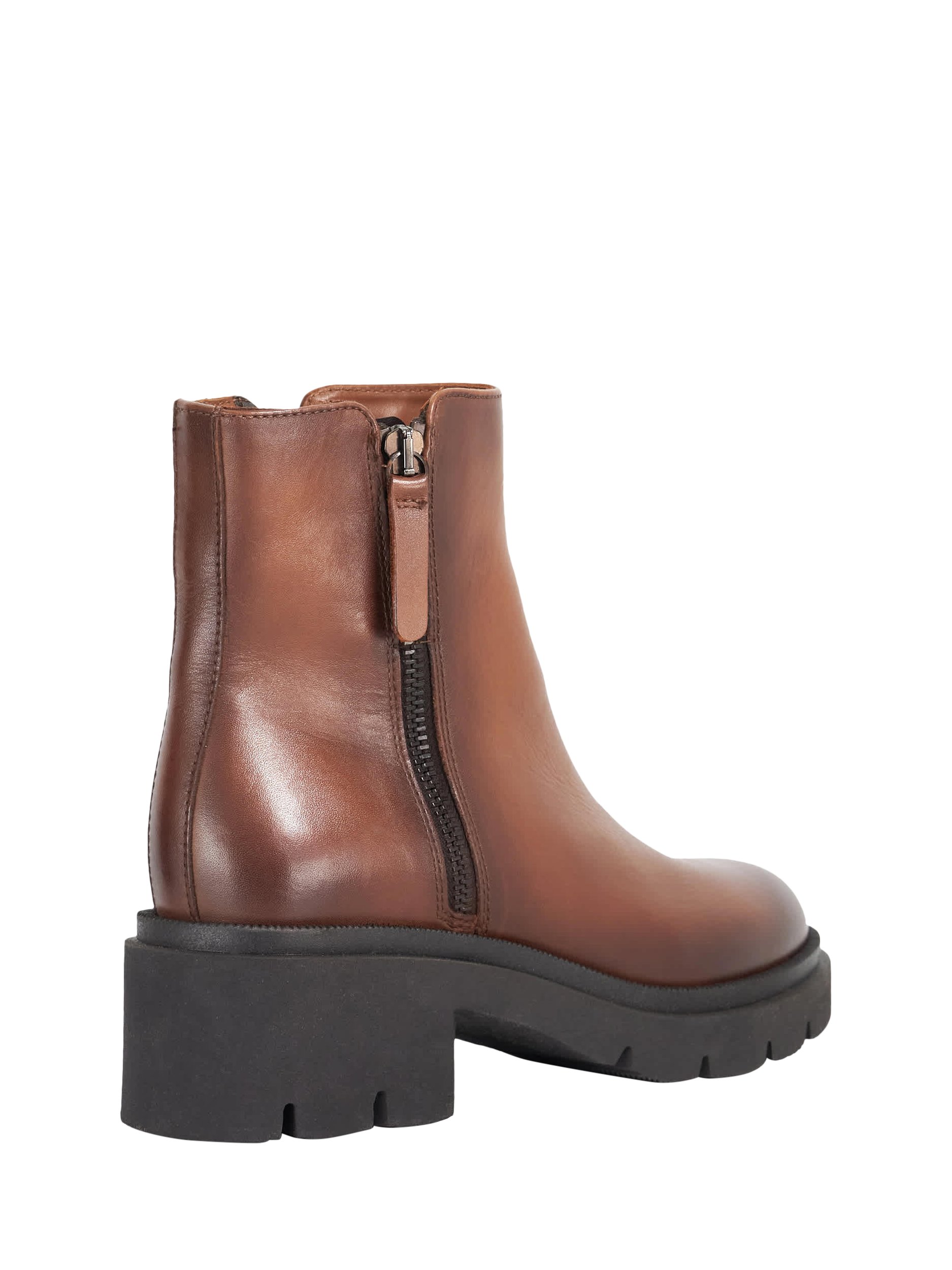 Product image 4 of 5, which shows Dune London Paving Leather Cleated Sole Ankle Boots, Brown, EU36