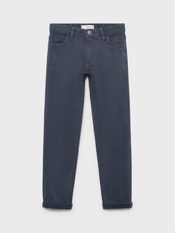 Mango Kids' Peru Cotton Straight Jeans - view 2, Navy