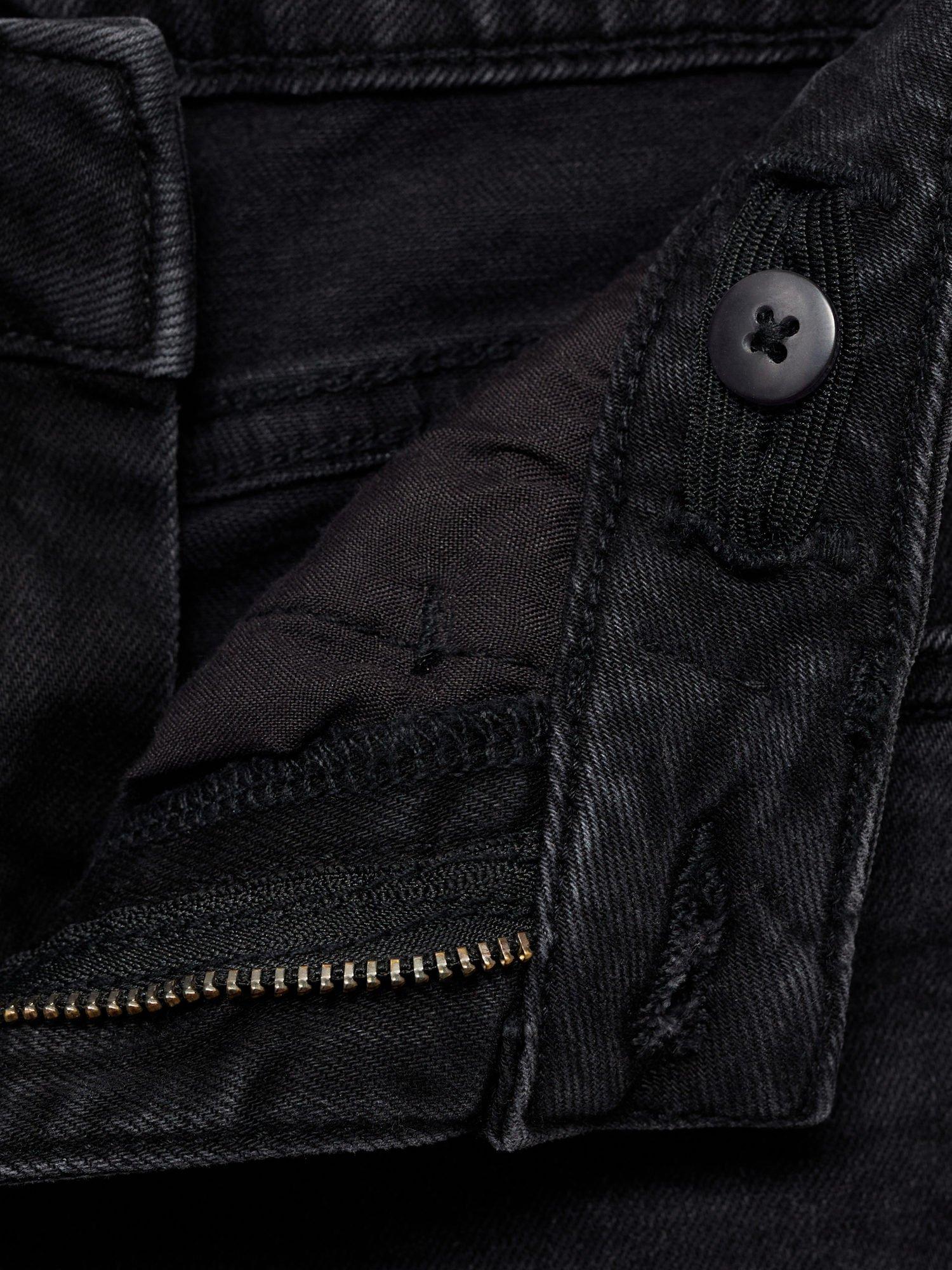 Product image 4 of 4, which shows Mango Kids' Denim Five Pocket Slim Fit Jeans, Dark Grey, 6Y