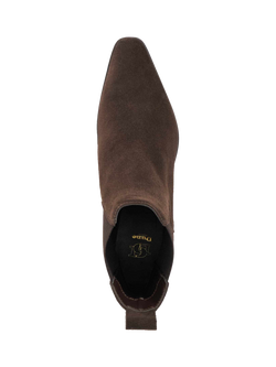 Dune London Parkas Suede Chisel Toe Low Heel Chelsea Boots - view 2, Brown