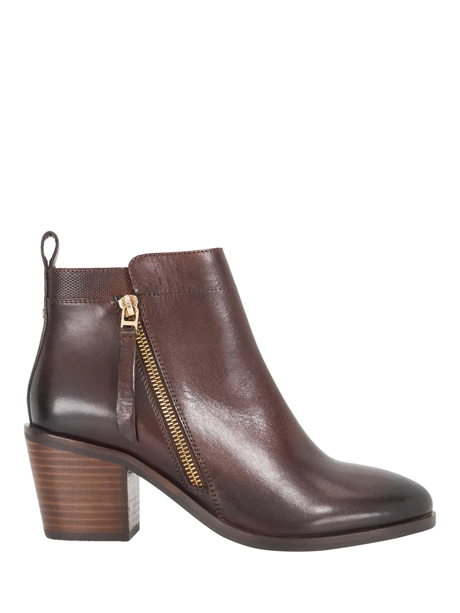 Product image 1 of 5, which shows Dune London Paicing Leather Ankle Boots, Brown, 3