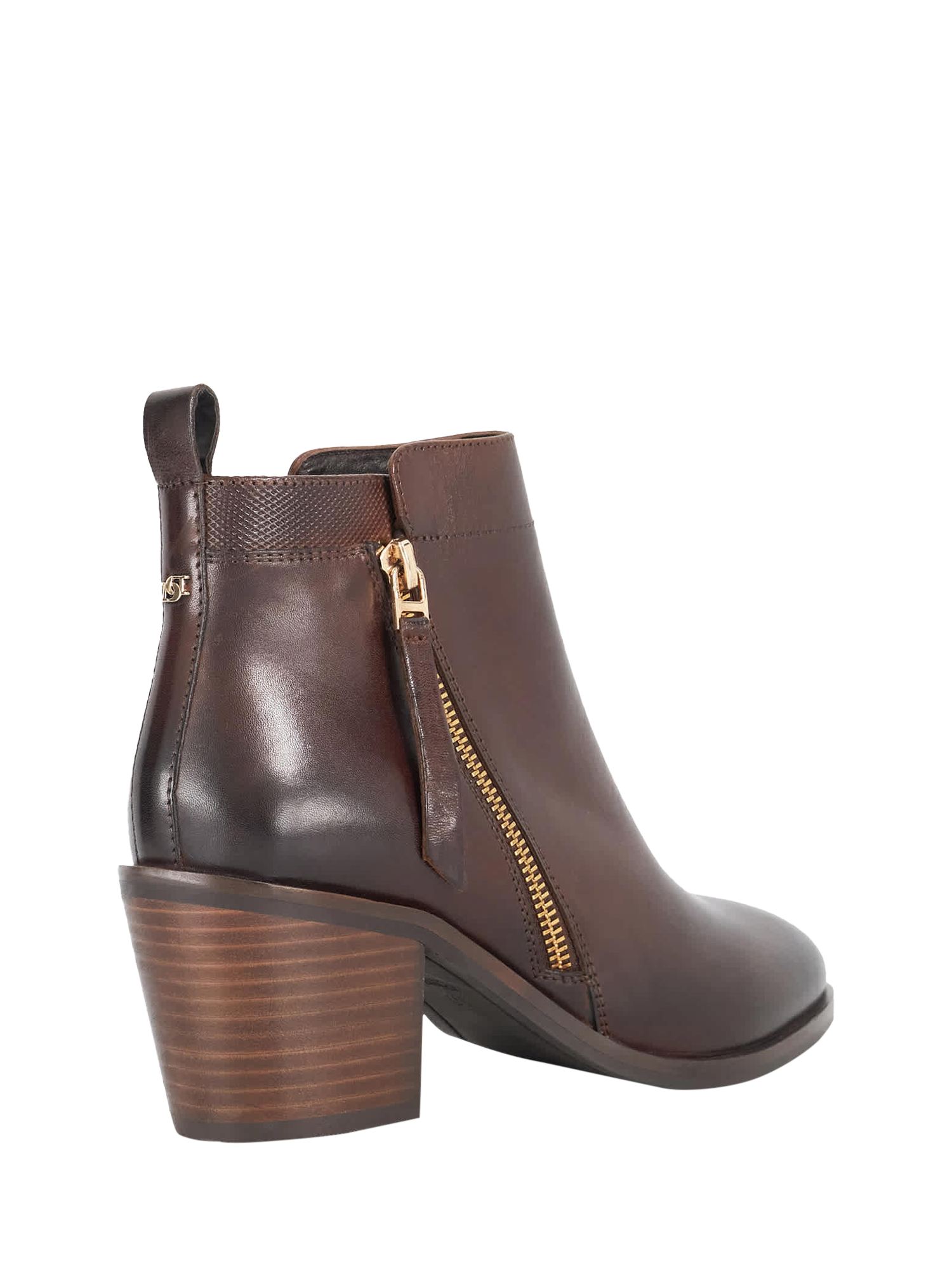 Product image 4 of 5, which shows Dune London Paicing Leather Ankle Boots, Brown, 3