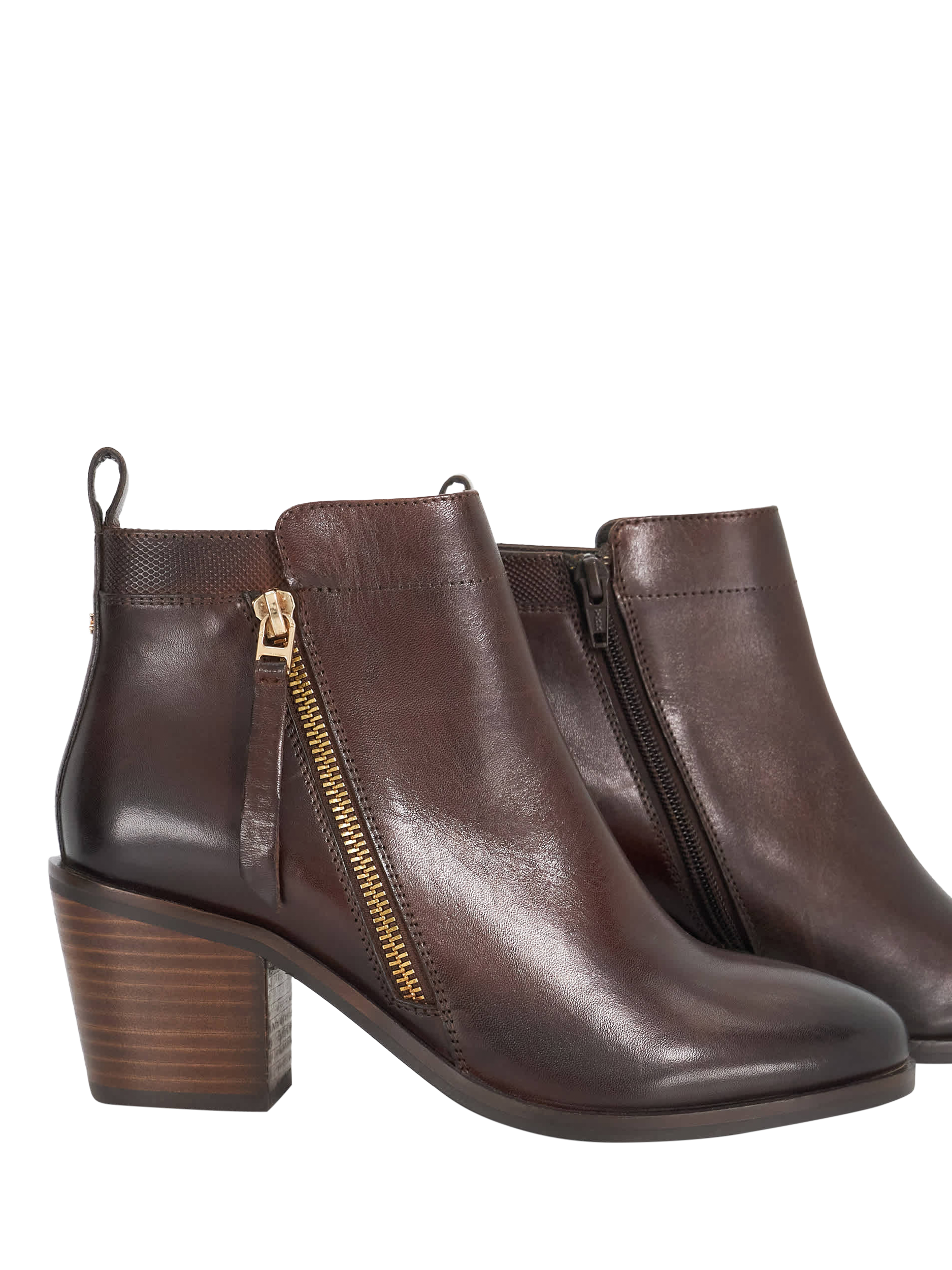 Product image 5 of 5, which shows Dune London Paicing Leather Ankle Boots, Brown, 3