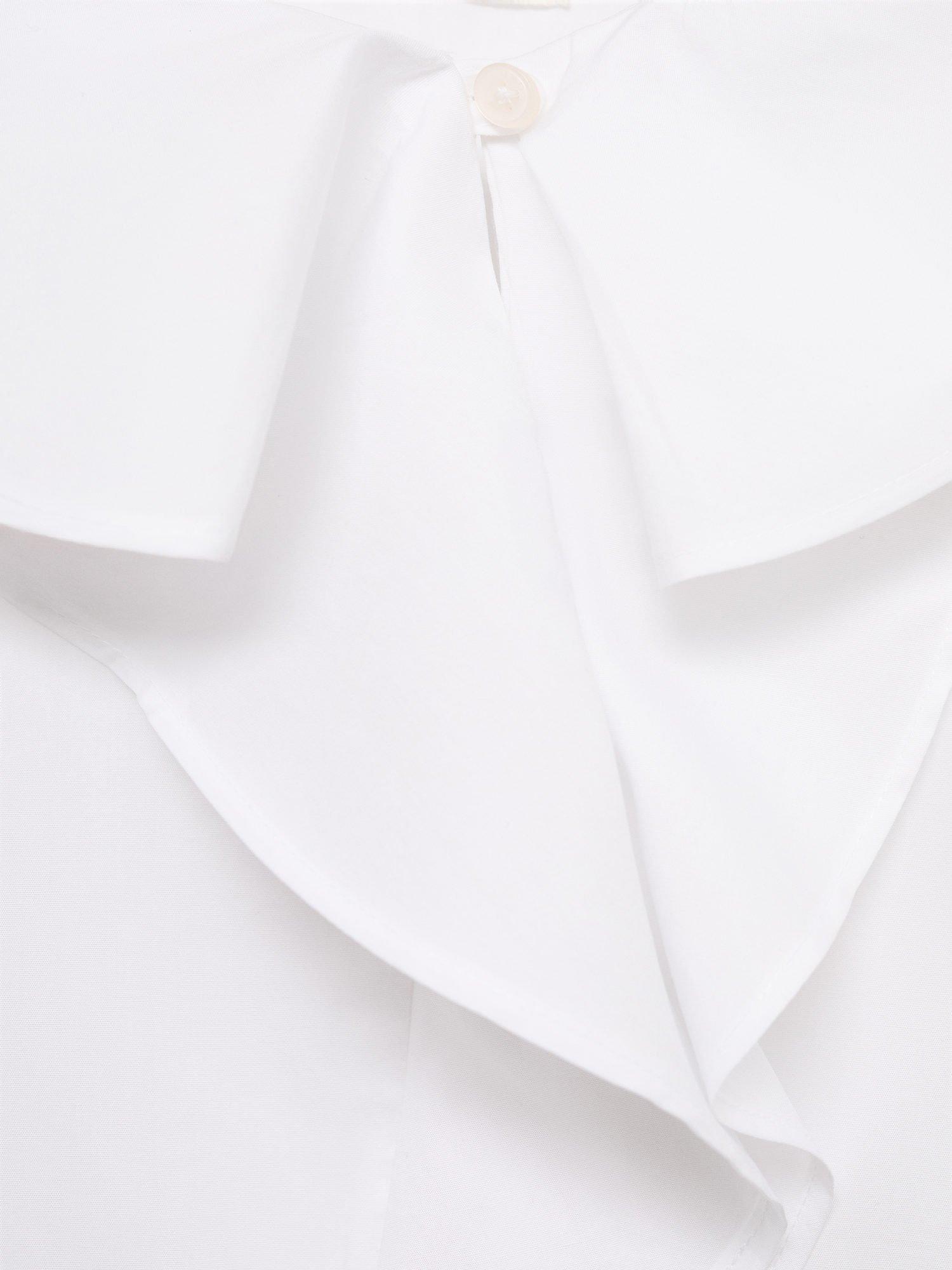 Product image 7 of 7, which shows Mango Kids' Cotton Long Sleeved Ruffle Shirt, White, 10 years