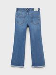 Mango Kids' Demin Five Pocket Flared Frayed Jeans