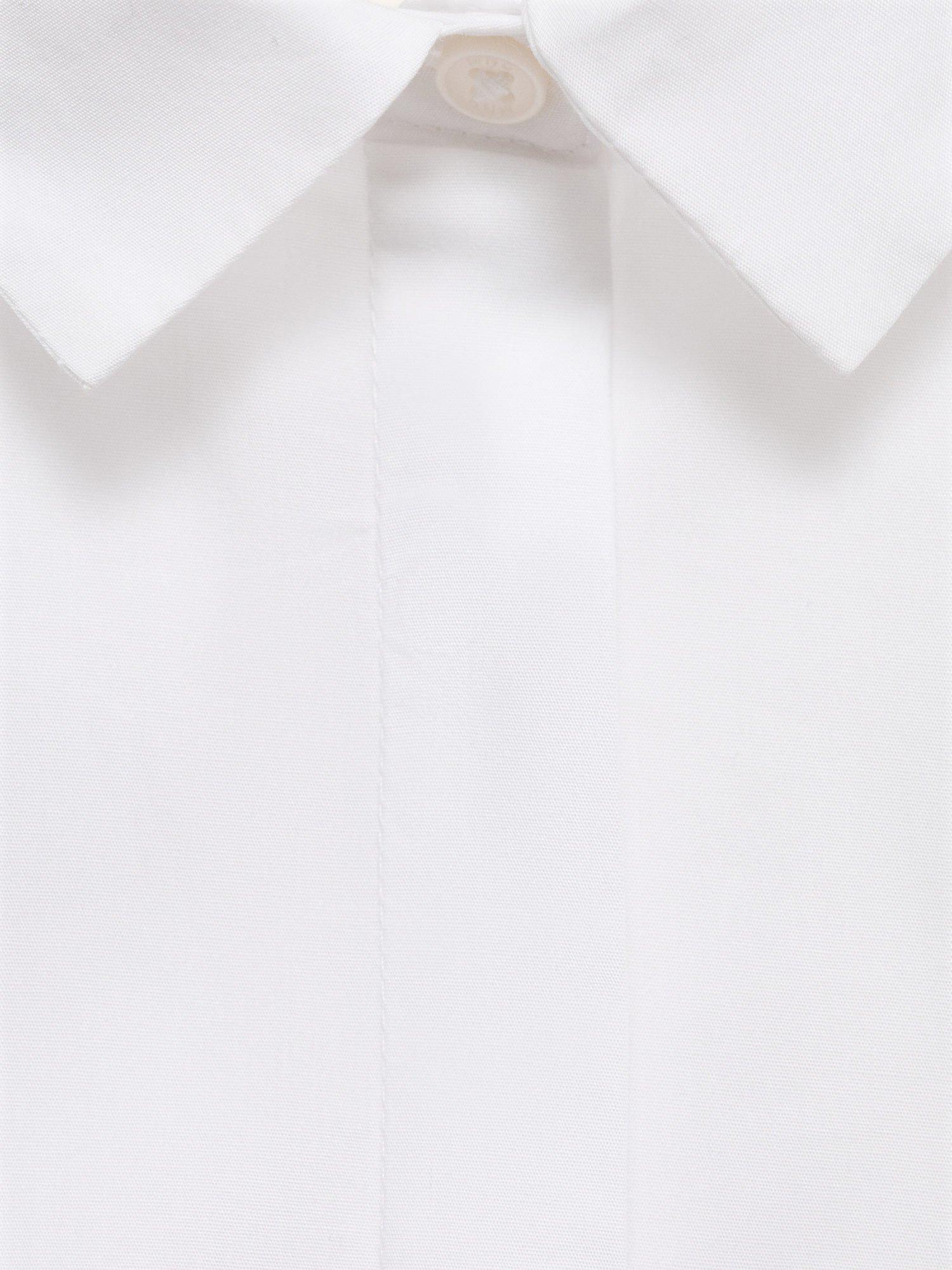 Product image 5 of 7, which shows Mango Kids' Cora Cotton Long Sleeved Blouse, White, 9 years