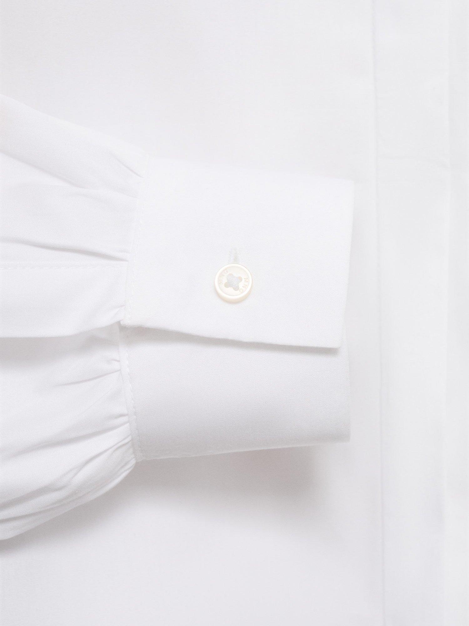 Product image 7 of 7, which shows Mango Kids' Cora Cotton Long Sleeved Blouse, White, 9 years