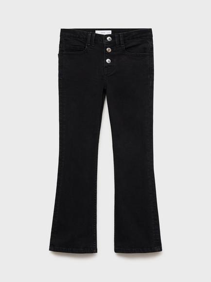 Mango Kids' Denim Flared Jeans, Open Grey, Open Grey