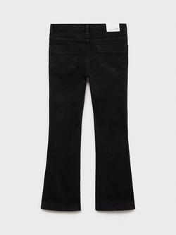 Mango Kids' Denim Flared Jeans, Open Grey - view 2, Open Grey