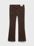 Mango Kids' Denim Flared Jeans, Dark Brown