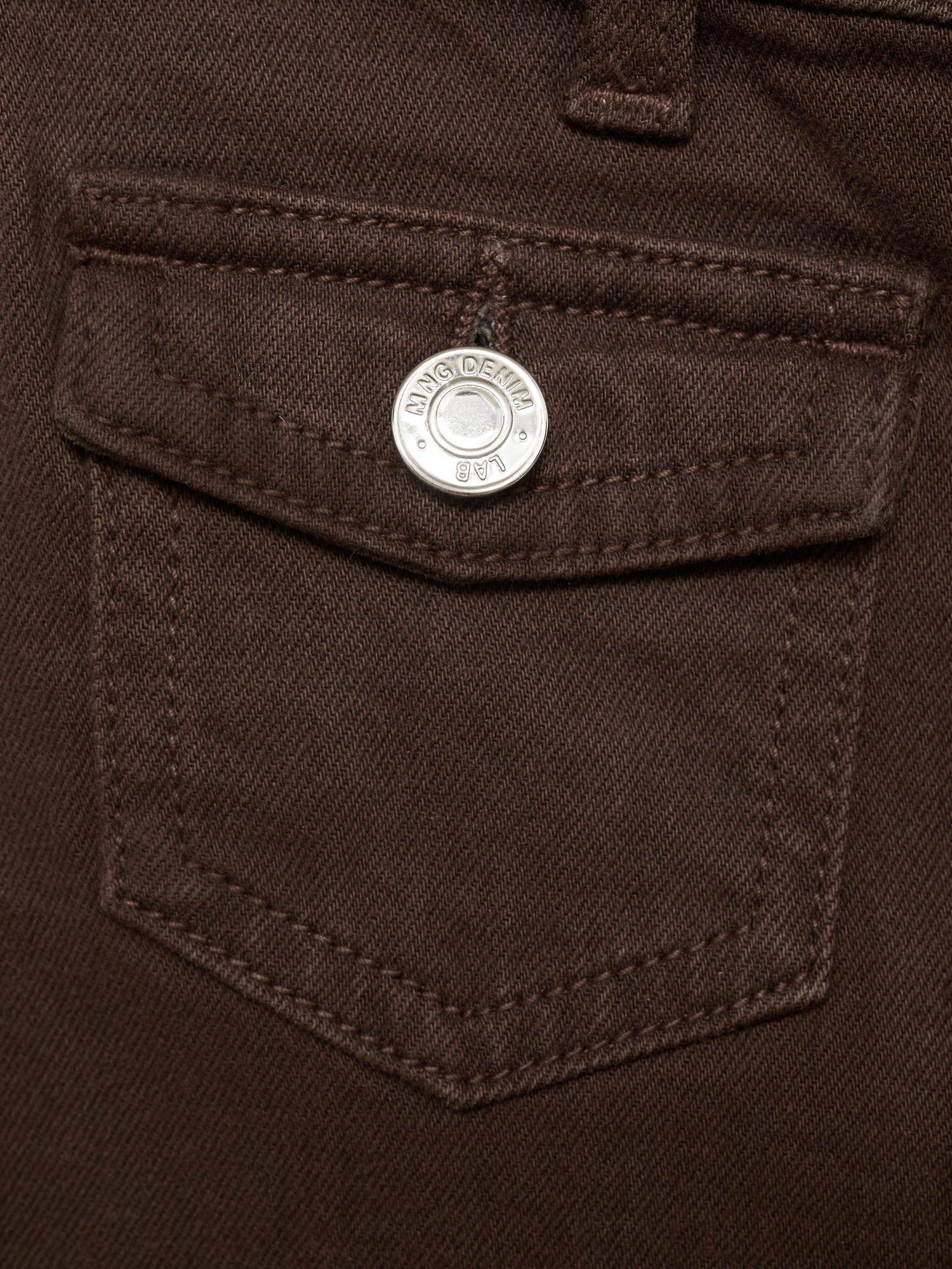 Product image 3 of 4, which shows Mango Kids' Denim Flared Jeans, Dark Brown, 10 years