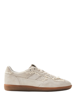 ALOHAS TB.490 Crochet Suede Trainers, Cream - view 2, Cream