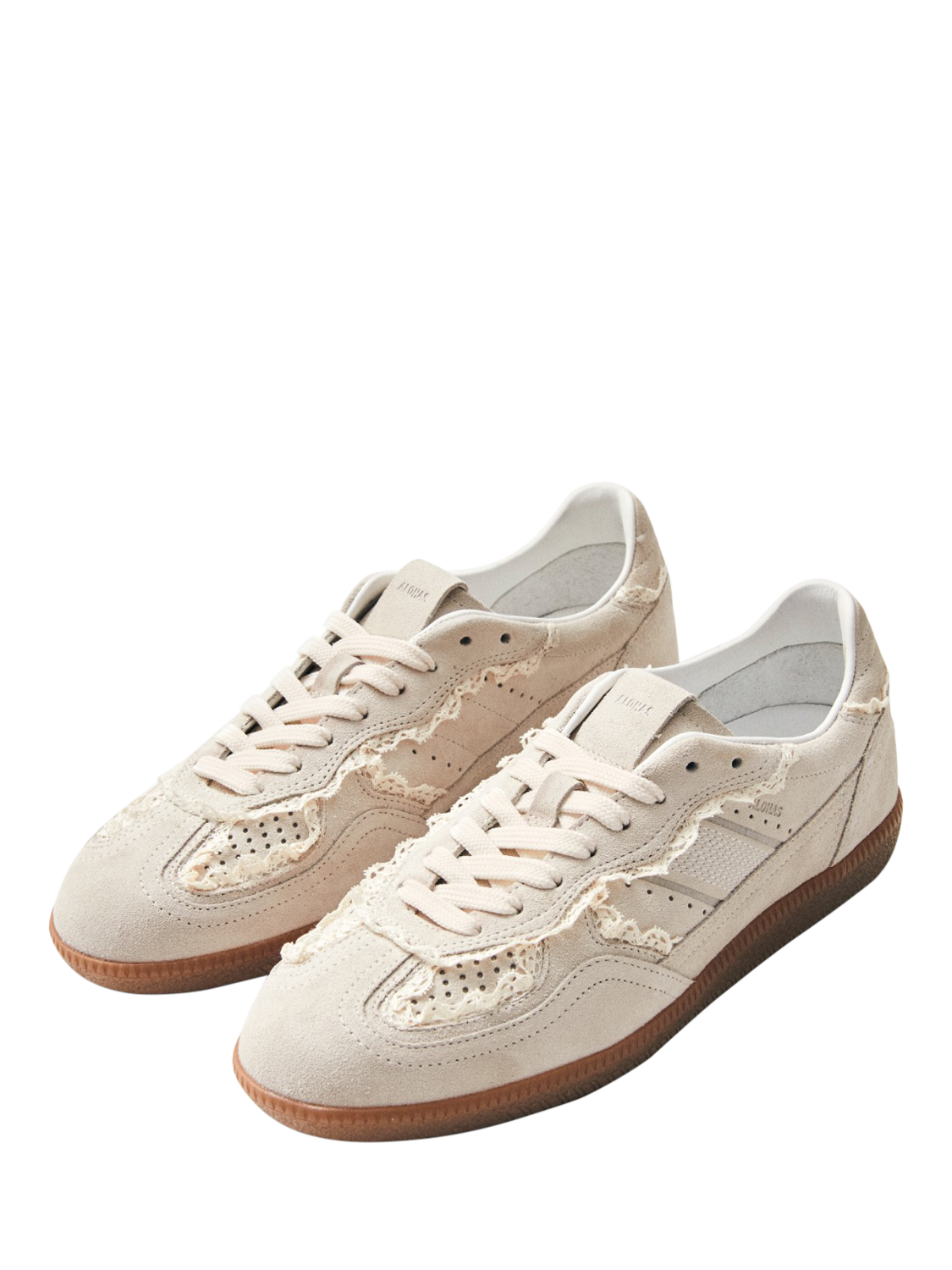 Product image 6 of 8, which shows ALOHAS TB.490 Crochet Suede Trainers, Cream, EU40