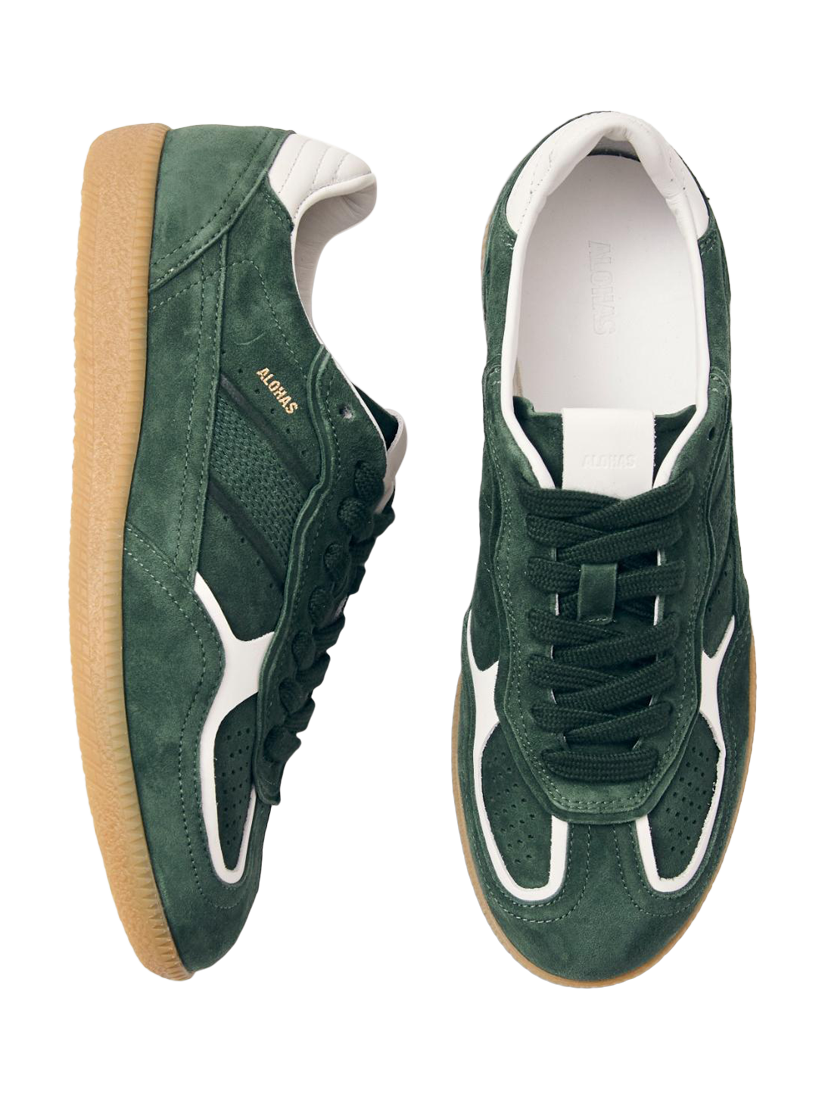 Product image 4 of 7, which shows ALOHAS TB.490 Rife Suede Blend Trainers, Green, EU37