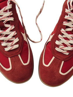 ALOHAS TB.490 Rife Suede Blend Trainers, Red - view 2, Red