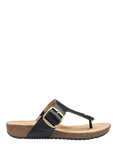 Hotter Resort Leather Footbed Sandals, Black