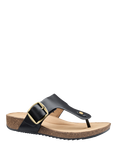 Hotter Resort Leather Footbed Sandals, Black