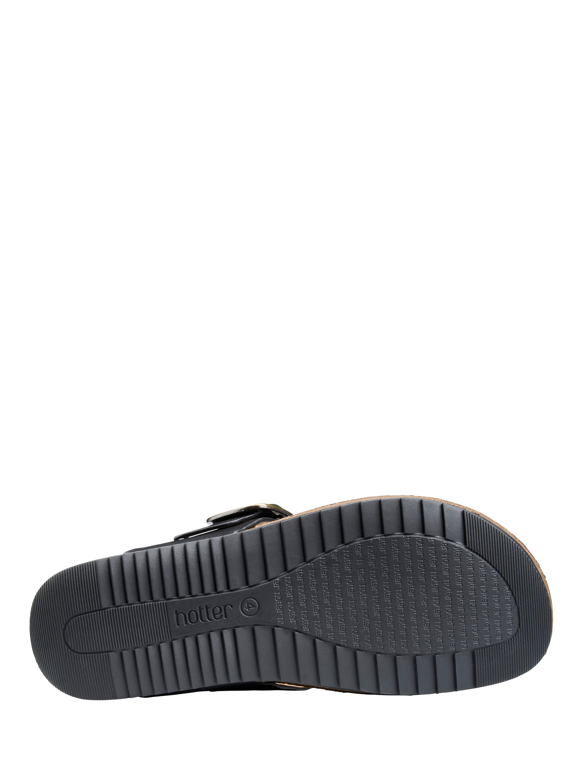 Product image 5 of 5, which shows Hotter Resort Wide Fit Leather Sandals, Black, 3