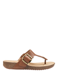Hotter Resort Wide Fit Leather Footbed Sandals, Rich Tan