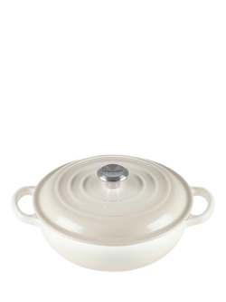 Le Creuset Essentials Cast Iron Round Casserole Soup Pot - view 2, Meringue