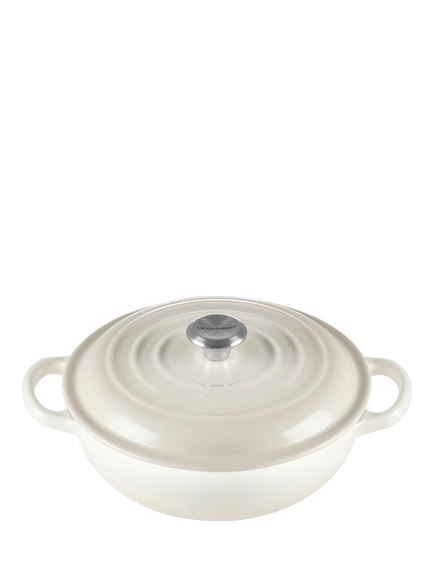 Le Creuset Essentials Cast Iron Round Casserole Soup Pot - view 2, Meringue